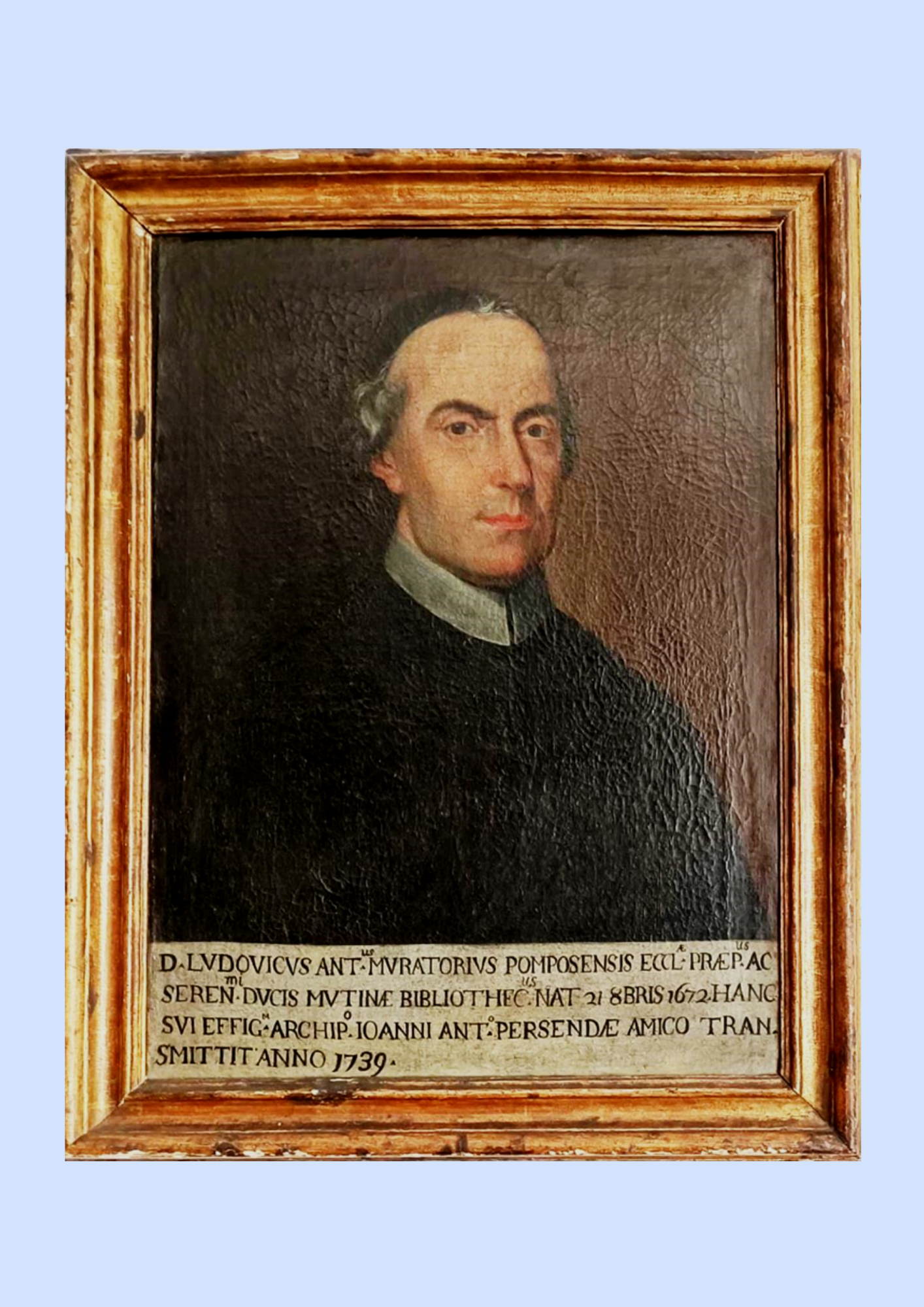 Muratori ritratto con iscrizione