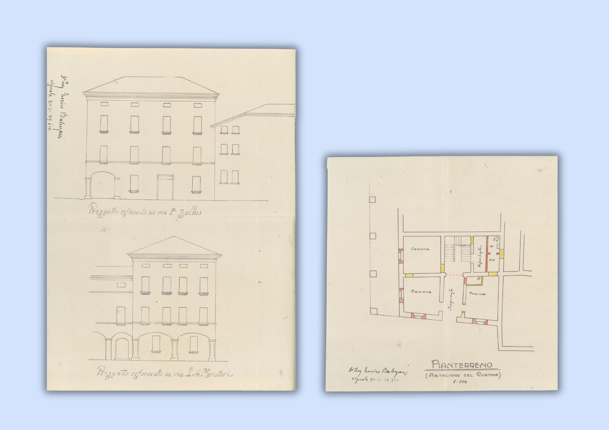 Progetto casa Muratori, planimetria